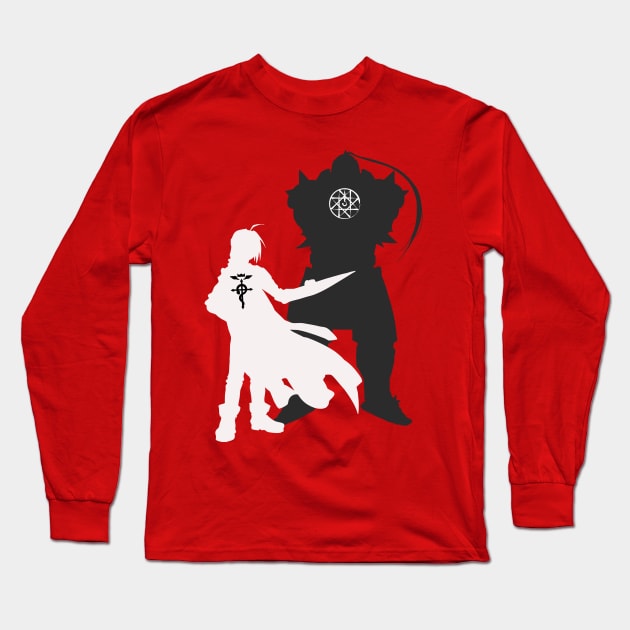 Edward and Aplhonse Elric FullMetal Alchemist Long Sleeve T-Shirt by SirTeealot